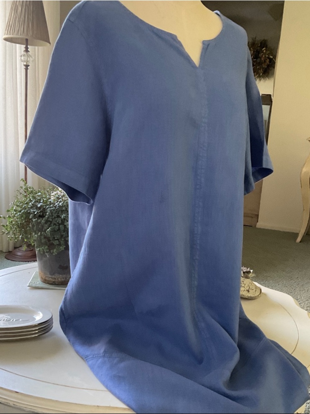 J Jill Blue Linen Dress,size XL